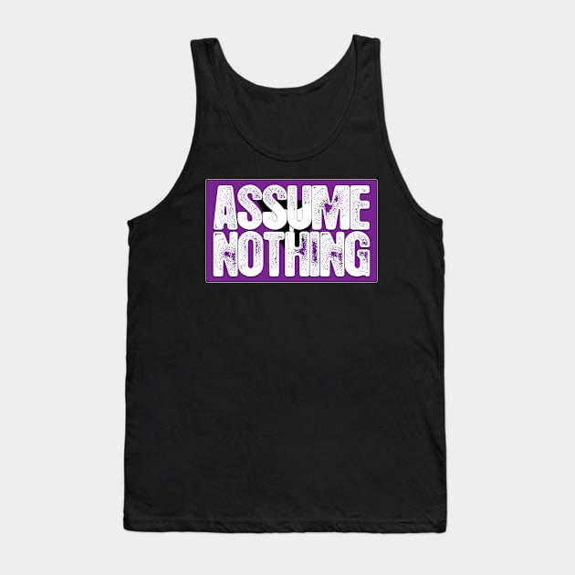 Assume Nothing Lesbian Labrys Pride Flag Tank Top by wheedesign